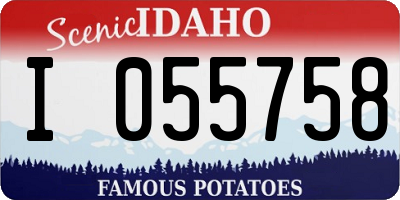 ID license plate I055758