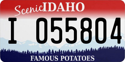 ID license plate I055804