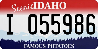 ID license plate I055986