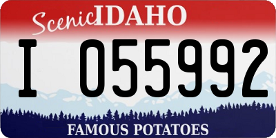 ID license plate I055992