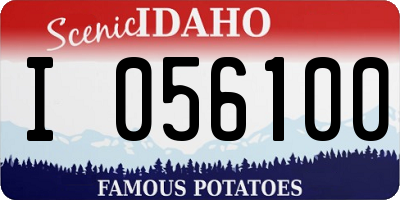 ID license plate I056100