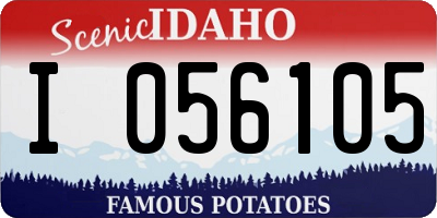 ID license plate I056105
