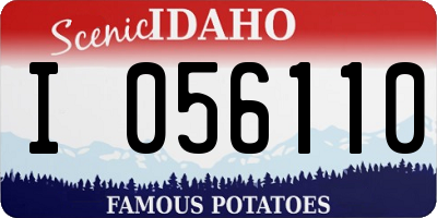 ID license plate I056110