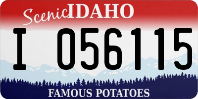 ID license plate I056115