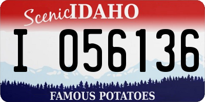 ID license plate I056136