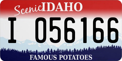 ID license plate I056166
