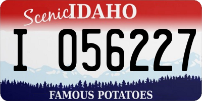 ID license plate I056227
