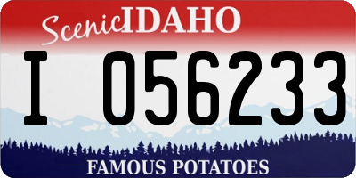 ID license plate I056233