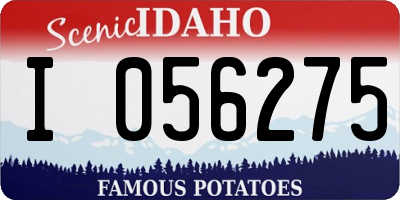 ID license plate I056275