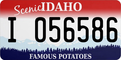 ID license plate I056586
