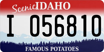 ID license plate I056810