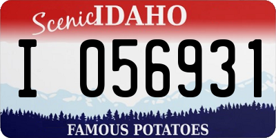 ID license plate I056931