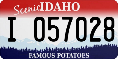 ID license plate I057028