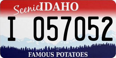 ID license plate I057052