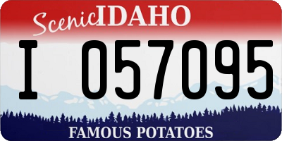 ID license plate I057095