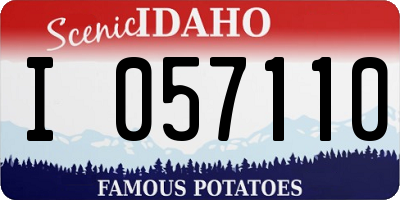 ID license plate I057110