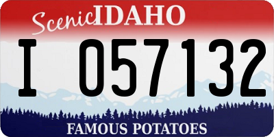 ID license plate I057132