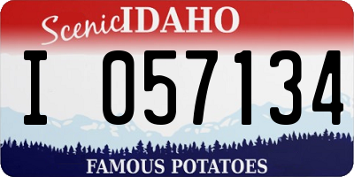ID license plate I057134