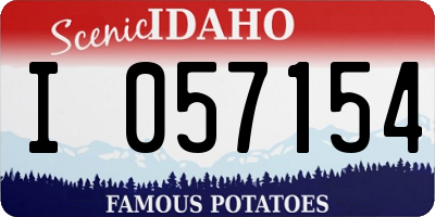 ID license plate I057154