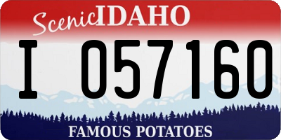 ID license plate I057160