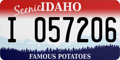 ID license plate I057206