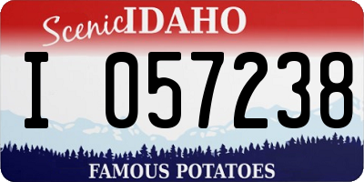 ID license plate I057238