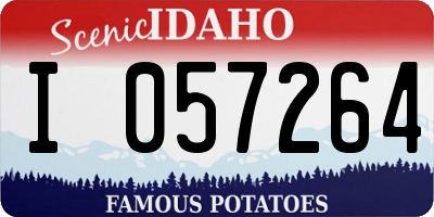 ID license plate I057264