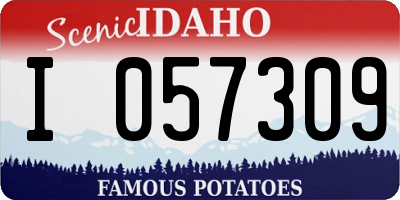 ID license plate I057309