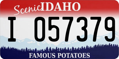 ID license plate I057379