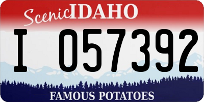 ID license plate I057392