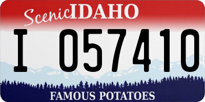 ID license plate I057410