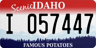 ID license plate I057447