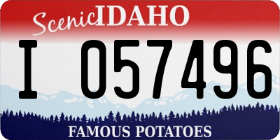 ID license plate I057496