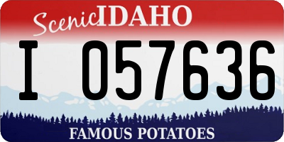ID license plate I057636