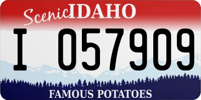 ID license plate I057909