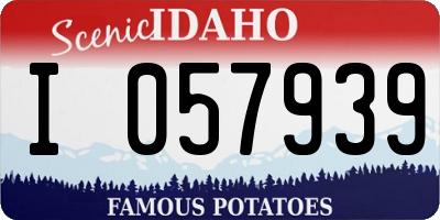 ID license plate I057939