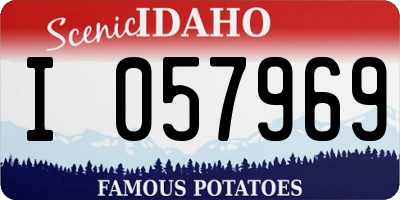 ID license plate I057969