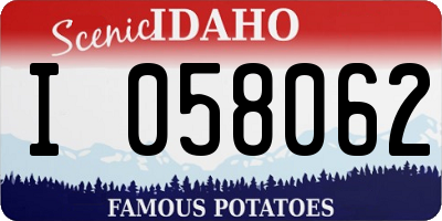 ID license plate I058062