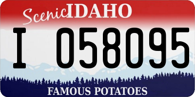ID license plate I058095