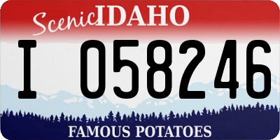 ID license plate I058246