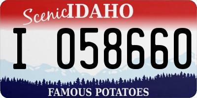 ID license plate I058660