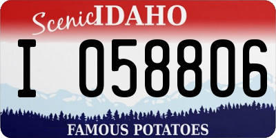 ID license plate I058806