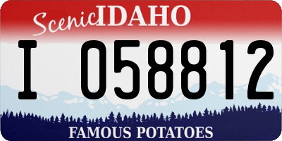 ID license plate I058812