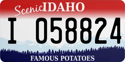 ID license plate I058824