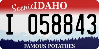 ID license plate I058843