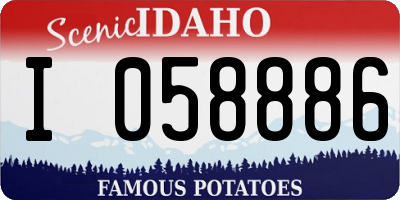 ID license plate I058886