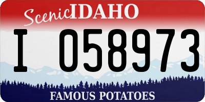 ID license plate I058973