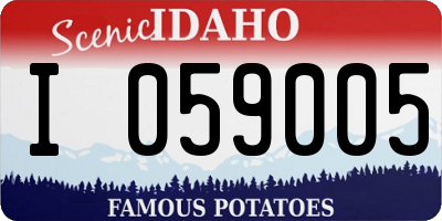 ID license plate I059005