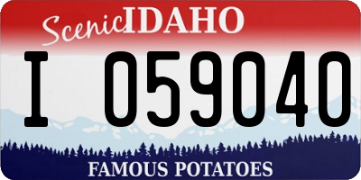 ID license plate I059040