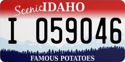 ID license plate I059046